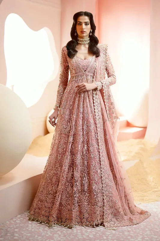Ayzel Luminara Wedding Formals Peach Raw Silk – view 1 – Poshaq