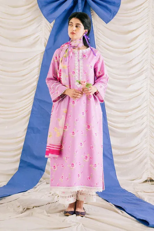 Ayzel Renisa Lawn Collection Purple Cotton – view 1 – Poshaq