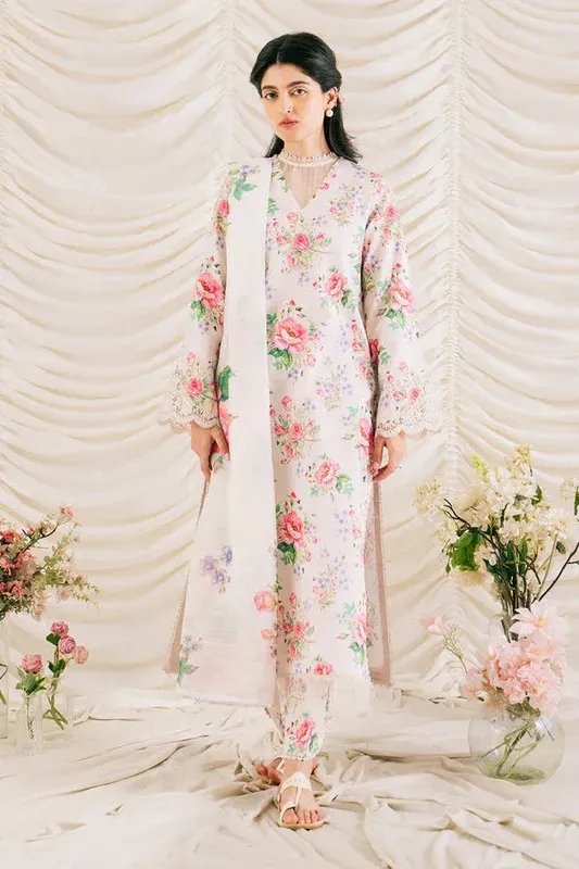 Ayzel Renisa Lawn Collection Skin Organza – view 1 – Poshaq