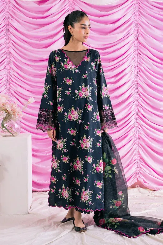 Ayzel Renisa Lawn Collection Black Organza – view 1 – Poshaq