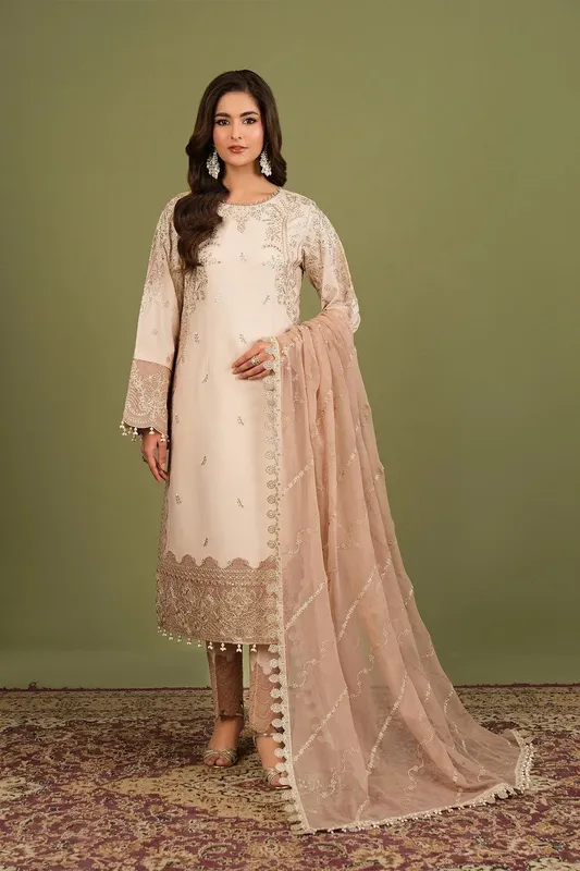 Alizeh Luxe Raw Silk Light Skin Raw Silk – view 1 – Poshaq