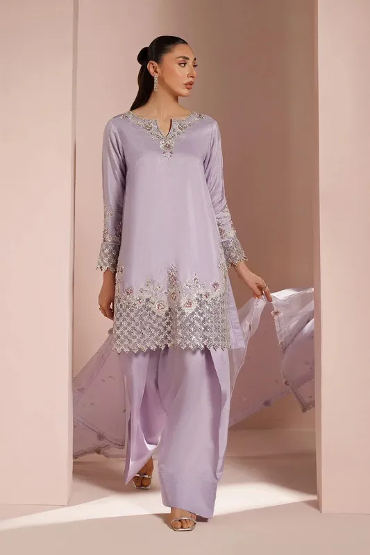 Alizeh Ready to Wear Light Lavender Organza – view 1 – Poshaq