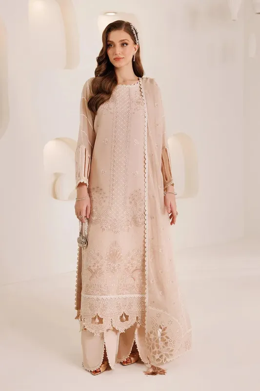 Alizeh Dhaagay 25 camel Raw Silk – view 1 – Poshaq