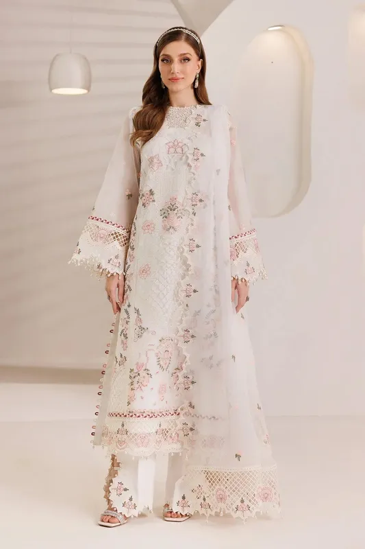 Alizeh Dhaagay 25 soft white Raw Silk – view 1 – Poshaq