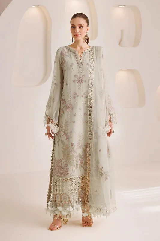 Alizeh Dhaagay 25 Cream Raw Silk – view 1 – Poshaq