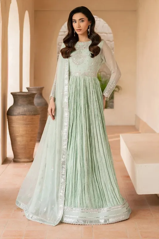 Alizeh Ready to wear Green Chiffon – view 1 – Poshaq