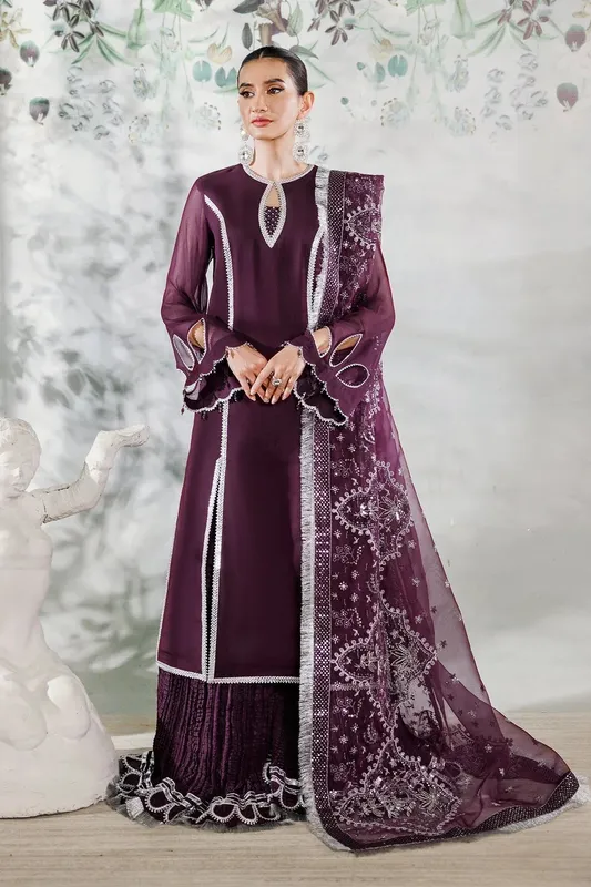 Alizeh Ready to wear Purple Organza – view 1 – Poshaq