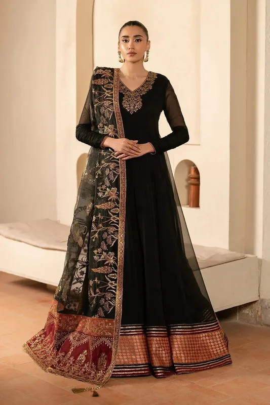 Alizeh Ready to wear Black Organza – view 1 – Poshaq