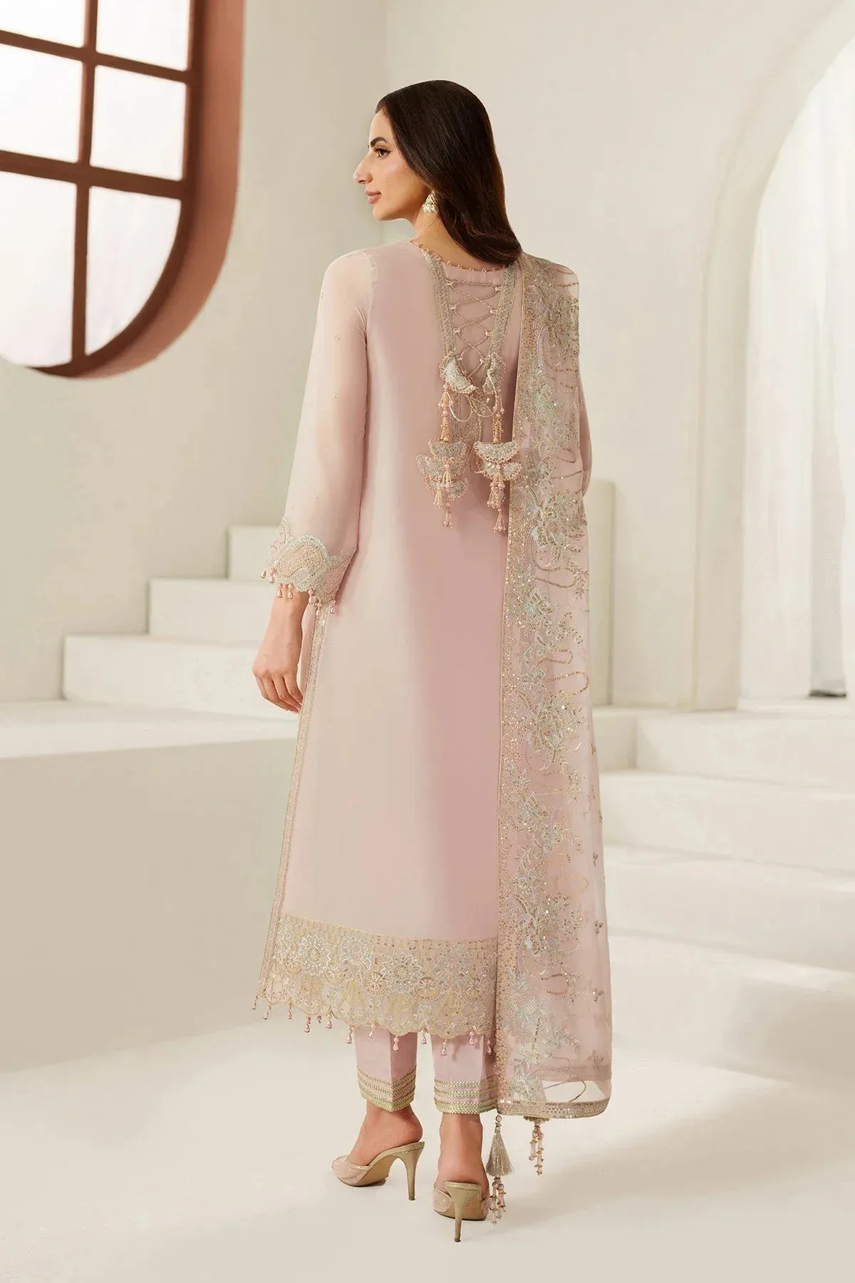 Alizeh Reena Handmade 25 blush pink Raw Silk – view 2 – Poshaq