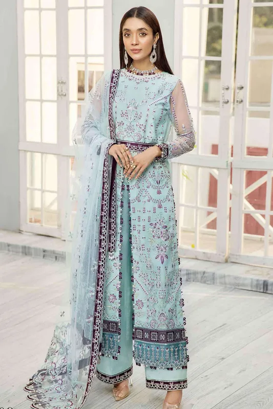 Alizeh Luxury Collection Light Ferozi – view 1 – Poshaq