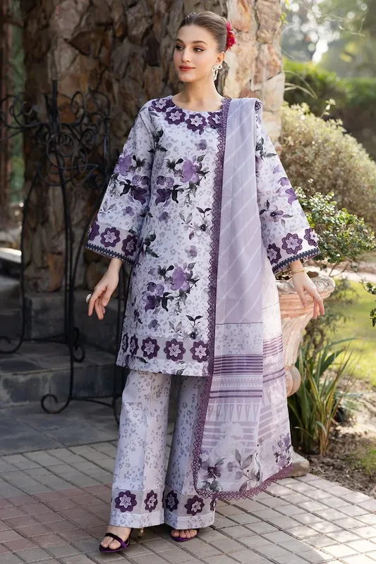 Alizeh Sheen Lawn Prints 25 Lilac Lawn – view 1 – Poshaq