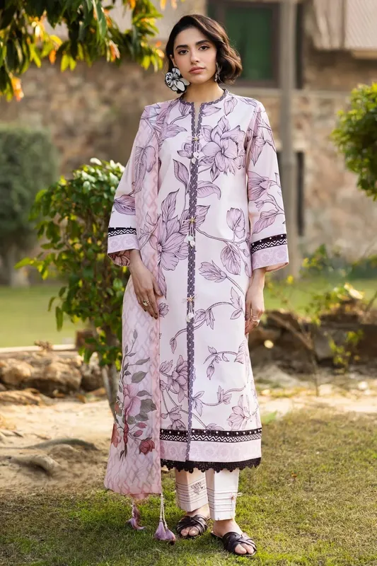 Alizeh Sheen Lawn Prints 25 Lilac Chiffon – view 1 – Poshaq
