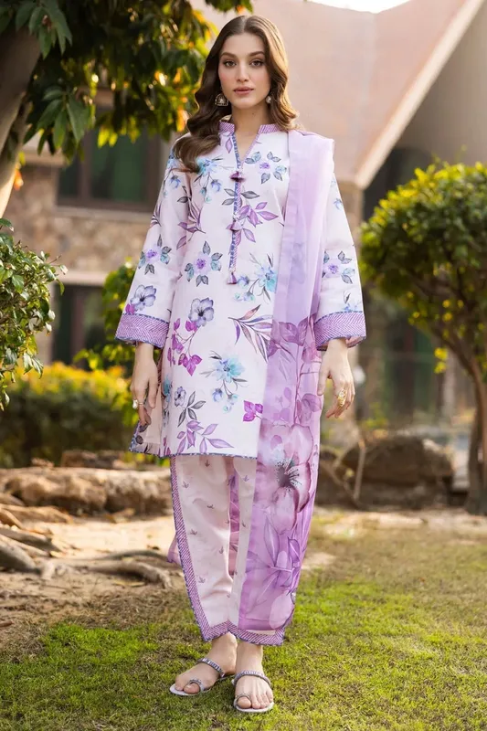 Alizeh Sheen Lawn Prints 25 Pastel Pink Chiffon – view 1 – Poshaq