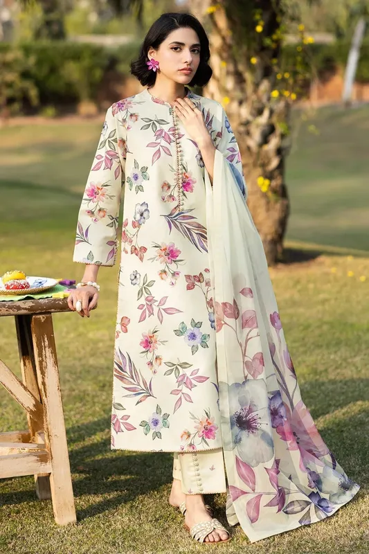 Alizeh Sheen Lawn Prints 25 Off White Chiffon – view 1 – Poshaq