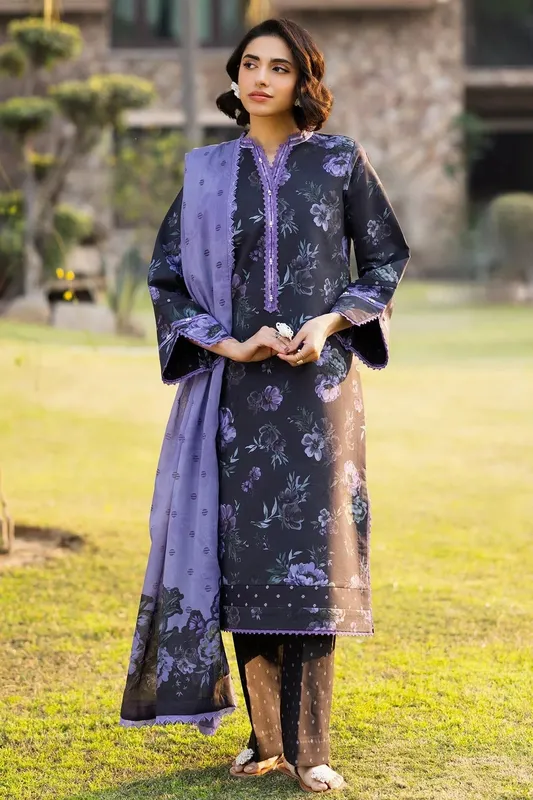 Alizeh Sheen Lawn Prints 25 Black Lawn – view 1 – Poshaq