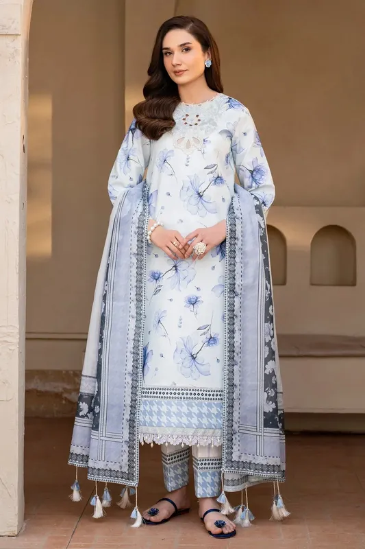 Alizeh Levana Lawn Pale Sky Blue Lawn – view 1 – Poshaq