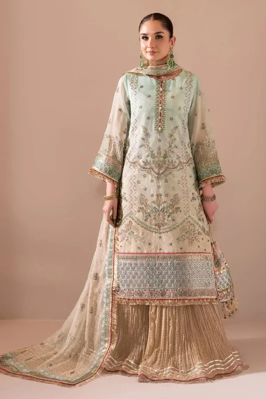 Alizeh Jhalak Formals Ivory Chiffon – view 1 – Poshaq