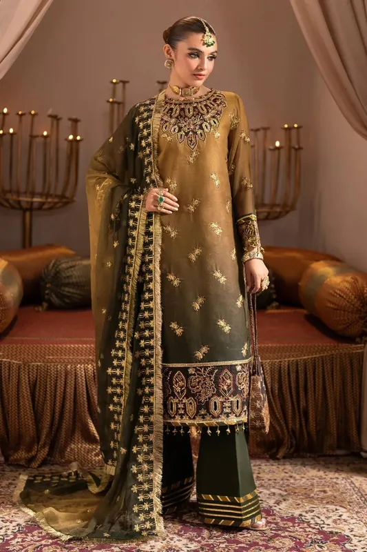 Alizeh Jhalak Formals Multi Raw Silk – view 1 – Poshaq