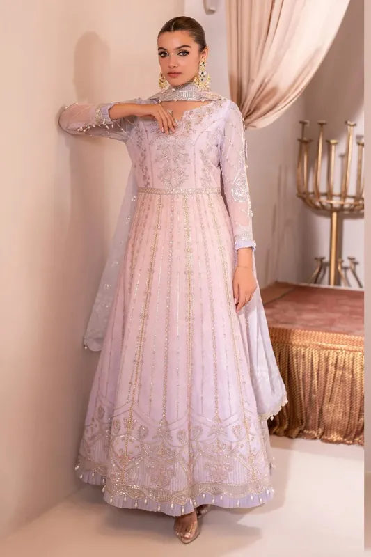 Alizeh Jhalak Formals Lavender Pinocchio Raw Silk – view 1 – Poshaq