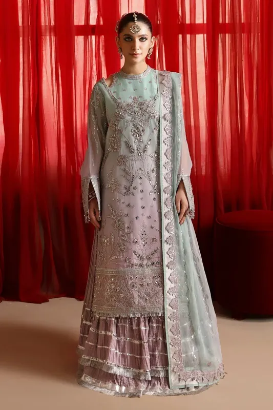 Alizeh Reena Wedding Formals Lilac Raw Silk – view 1 – Poshaq
