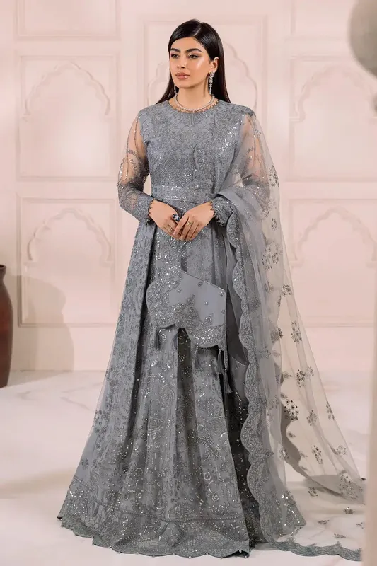 Alizeh Dua Formals 23 Grey Grip – view 1 – Poshaq