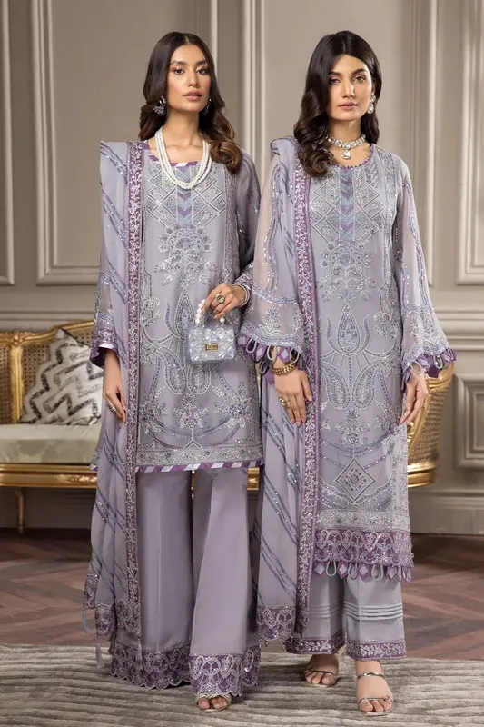 Alizeh Formals Collection Blue Raw Silk – view 1 – Poshaq