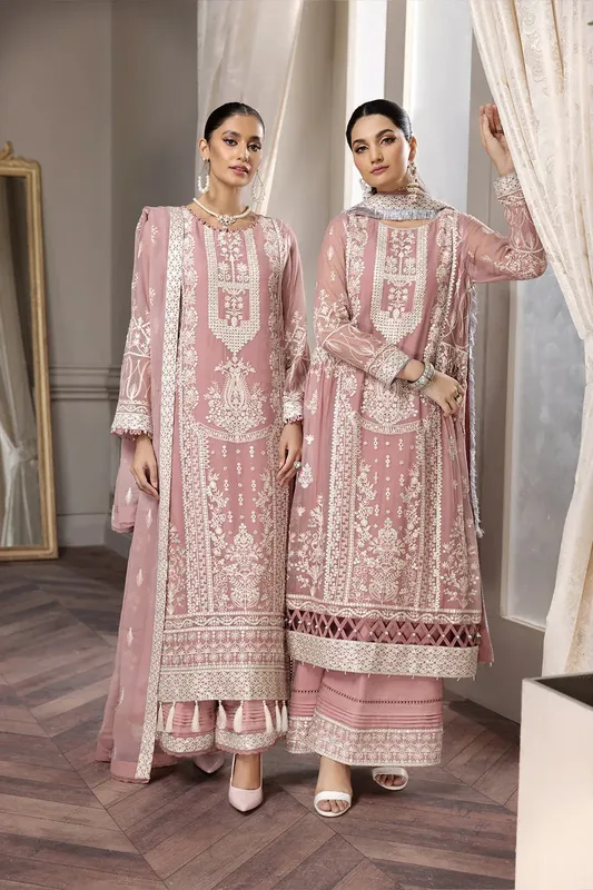 Alizeh Formals Collection Pink Raw Silk – view 1 – Poshaq