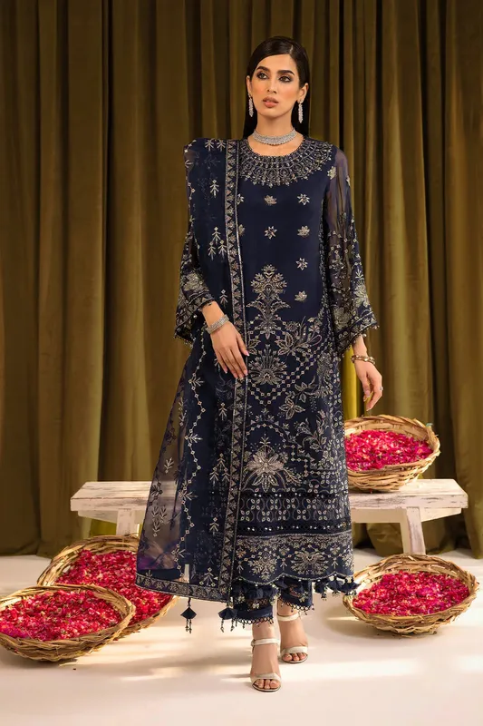 Alizeh Formals Collection Blue Organza – view 1 – Poshaq