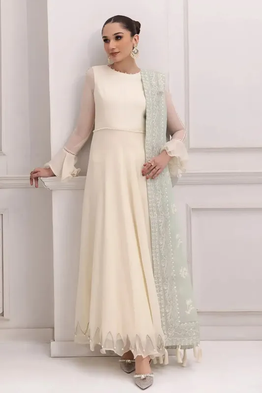 Alizeh Formals Collection Off White Chiffon – view 1 – Poshaq