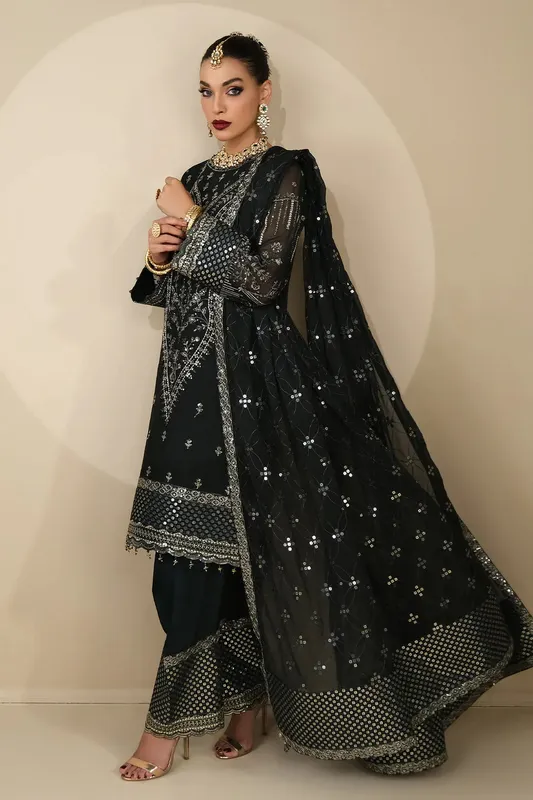 Alizeh Formals Collection Black Chiffon – view 1 – Poshaq