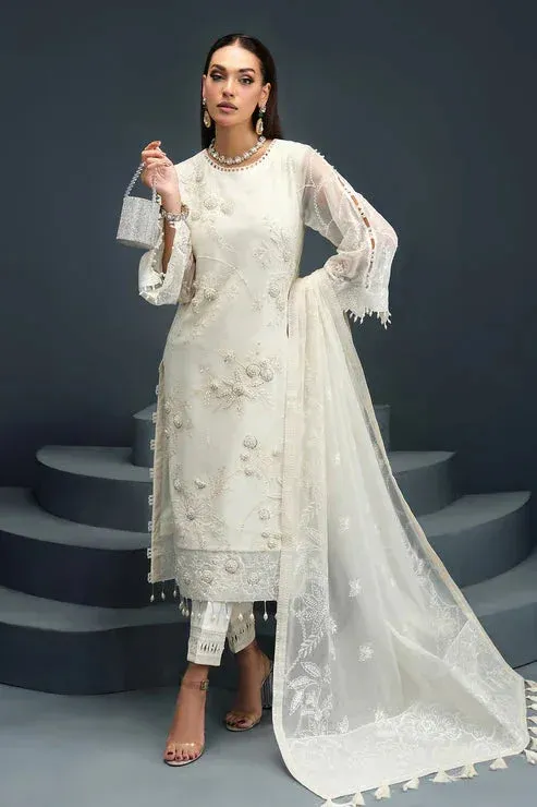 Alizeh Reena Handcrafted 24 Off White Raw Silk – view 1 – Poshaq