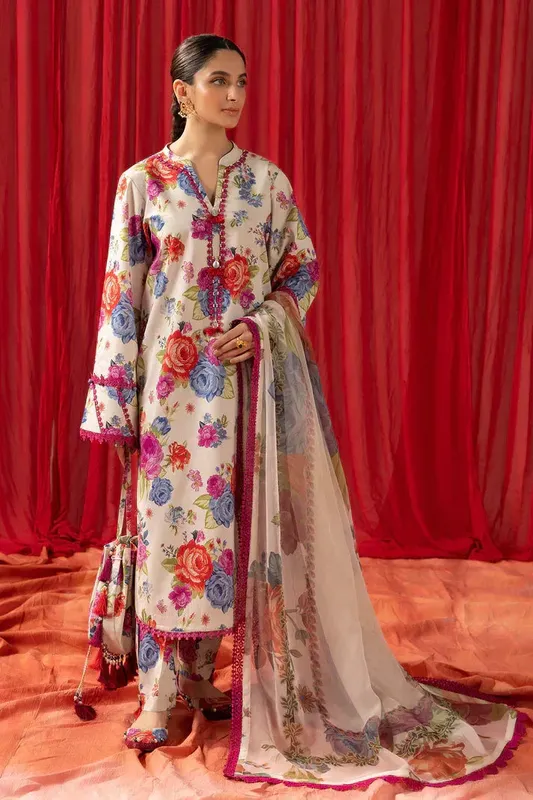 Alizeh Sheen Lawn Prints 24 Off White Chiffon – view 1 – Poshaq