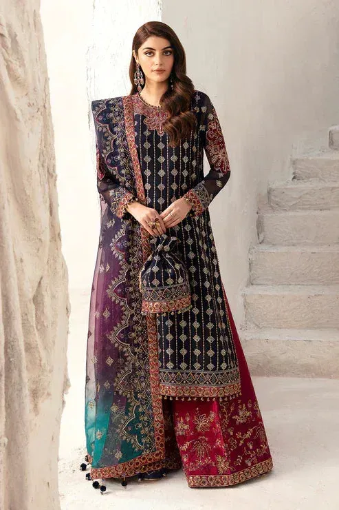 Alizeh Heer Festive Collection 24 Navy Blue Organza – view 1 – Poshaq