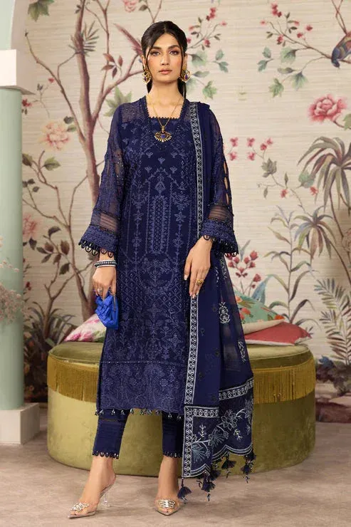 Alizeh Embroidered Chiffon Blue Chiffon – view 1 – Poshaq