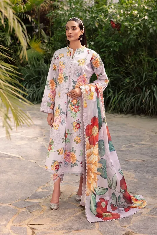 Alizeh Sheen Lawn Prints 24 Pink Silk – view 1 – Poshaq