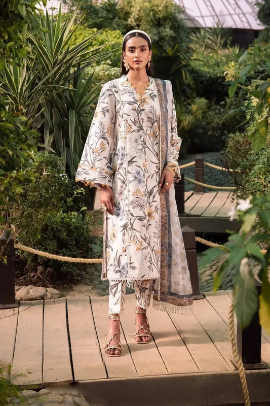 Alizeh Sheen Lawn Prints 24 Off White Chiffon – view 1 – Poshaq
