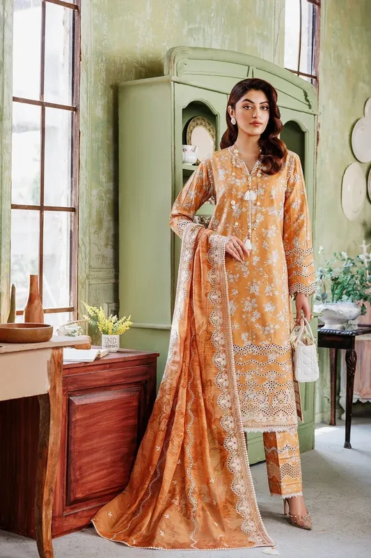 Alizeh Maahi Vol 2 Orange Organza – view 1 – Poshaq