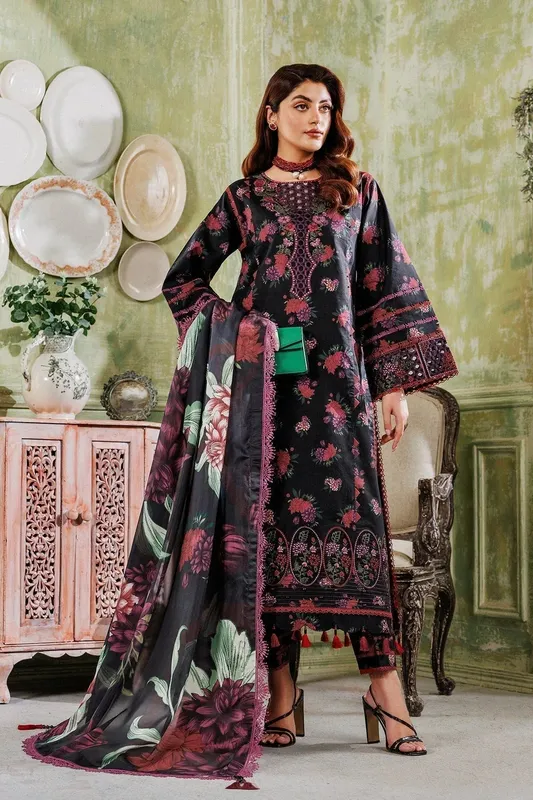 Alizeh Maahi Vol 2 Black Organza – view 1 – Poshaq