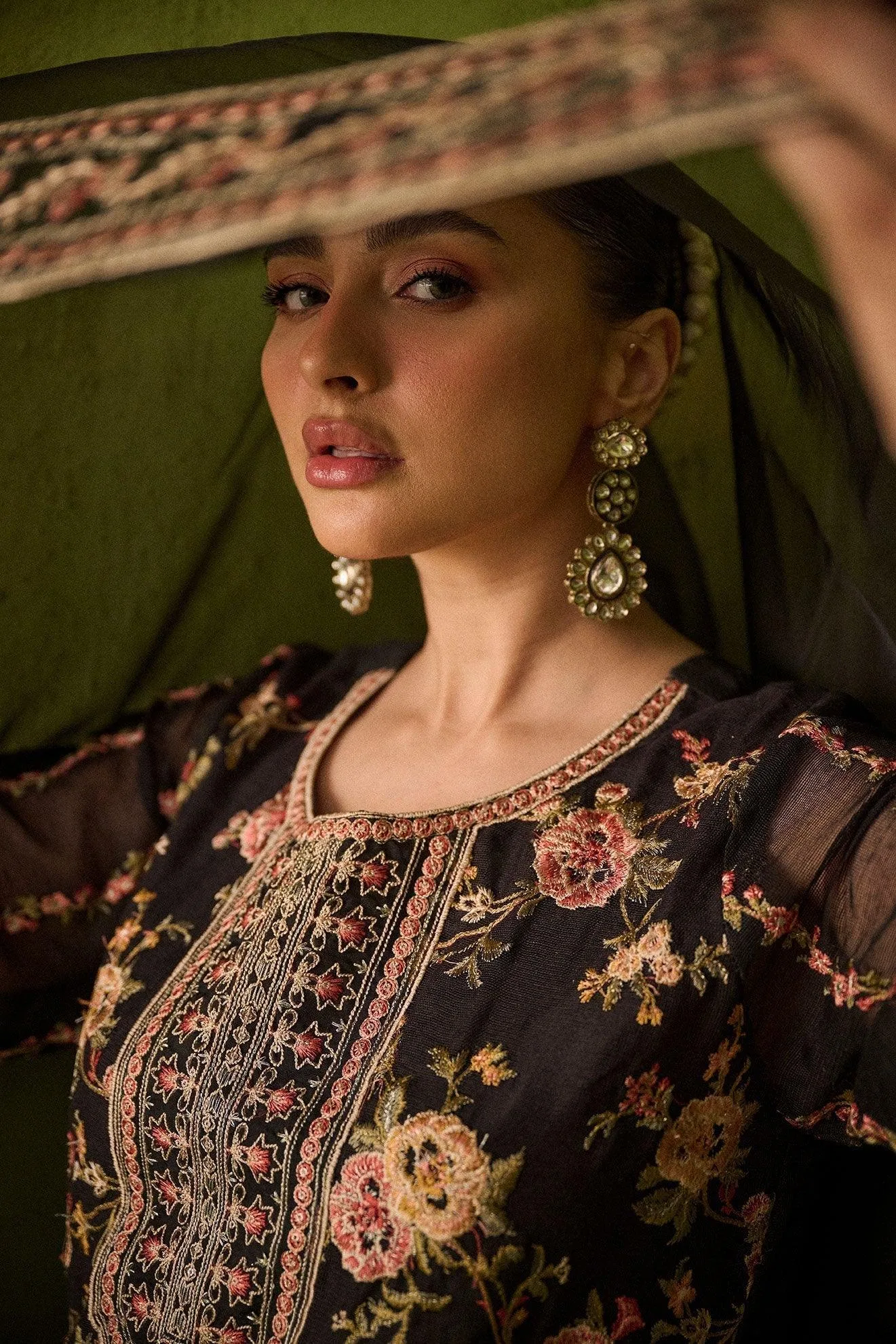 Dhanak Festive Formals Black Raw Silk – view 3 – Poshaq