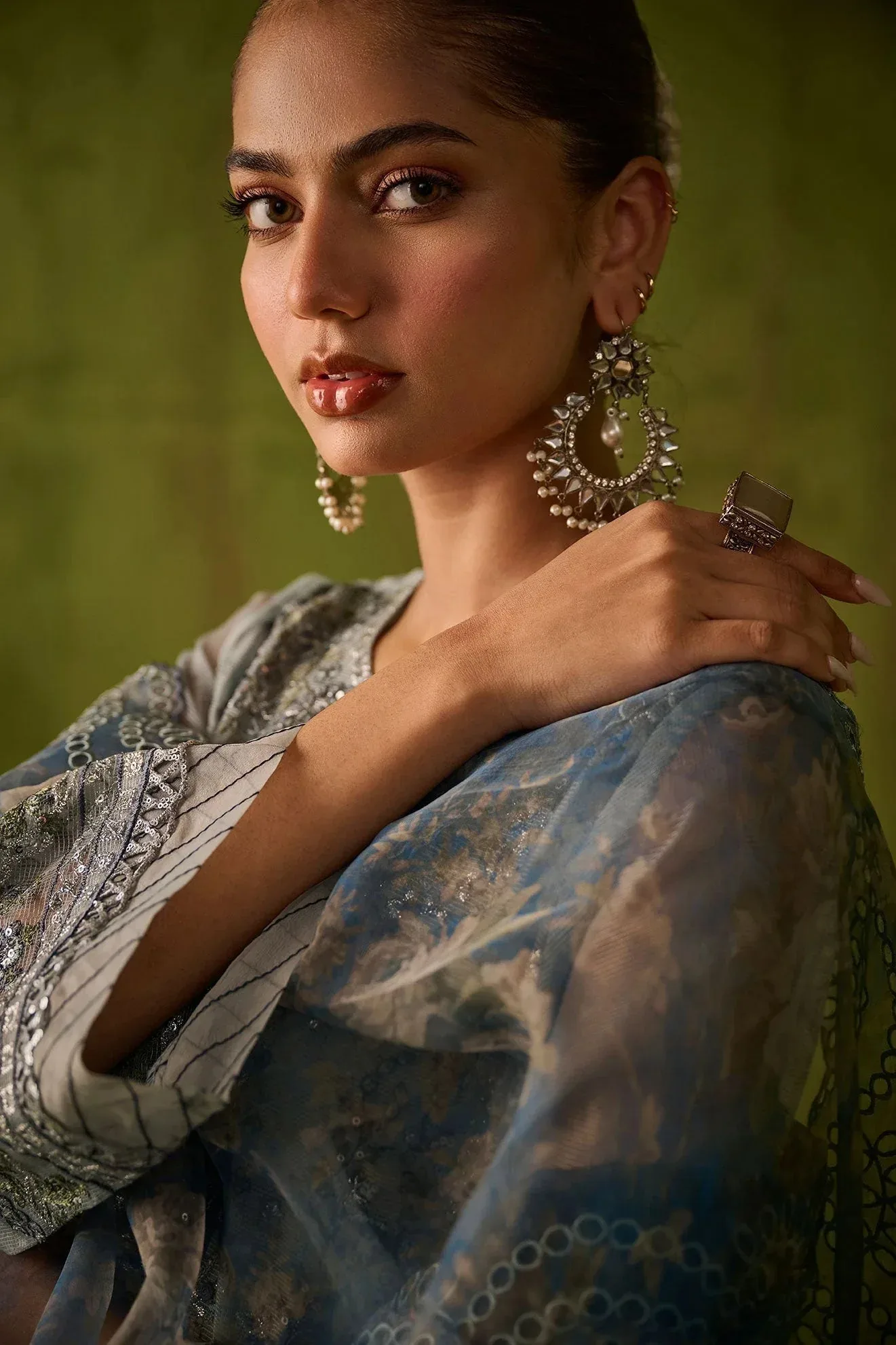 Dhanak Festive Formals Grey Raw Silk – view 4 – Poshaq