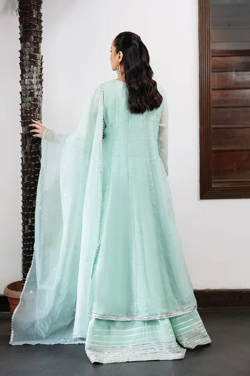 Declare Le Fleur Luxury Pret Silver Raw Silk – view 2 – Poshaq