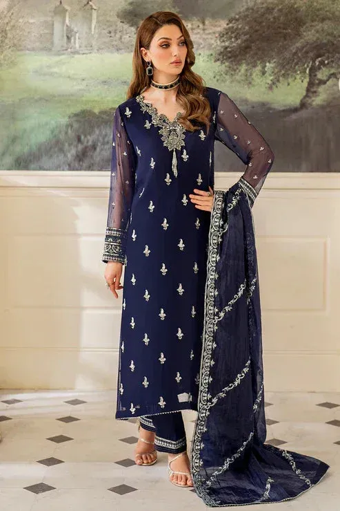 Declare Chiffon Luxe Blue Cotton Silk – view 1 – Poshaq