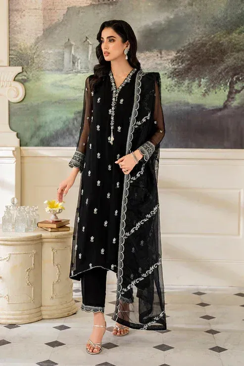Declare Chiffon Luxe Black Cotton Silk – view 1 – Poshaq