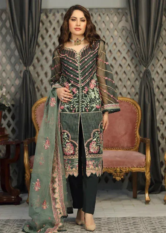 Daud Abbas Formals Collection Black Net – view 1 – Poshaq