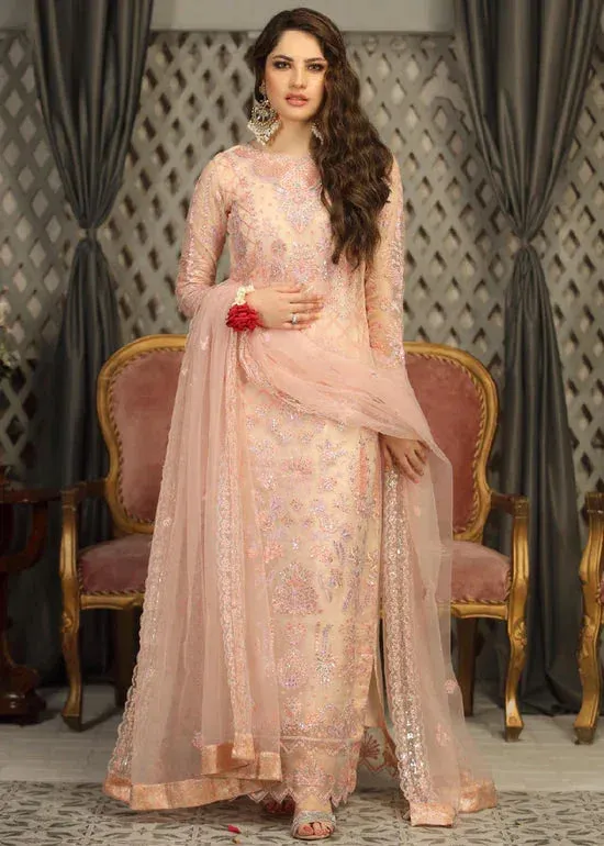 Daud Abbas Formals Collection Pink Organza – view 1 – Poshaq
