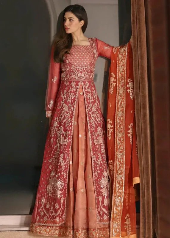 Daud Abbas Formals Collection Pink Organza – view 1 – Poshaq