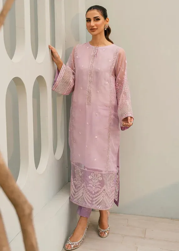 Daud Abbas Formals Collection Silver Organza – view 1 – Poshaq