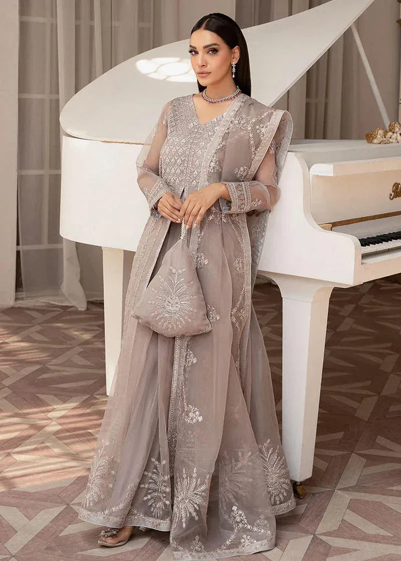Daud Abbas Formals Collection Silver Organza – view 2 – Poshaq