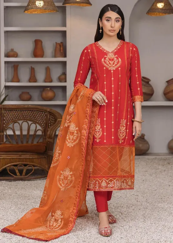 Daud Abbas Formals Collection Red Lawn – view 1 – Poshaq