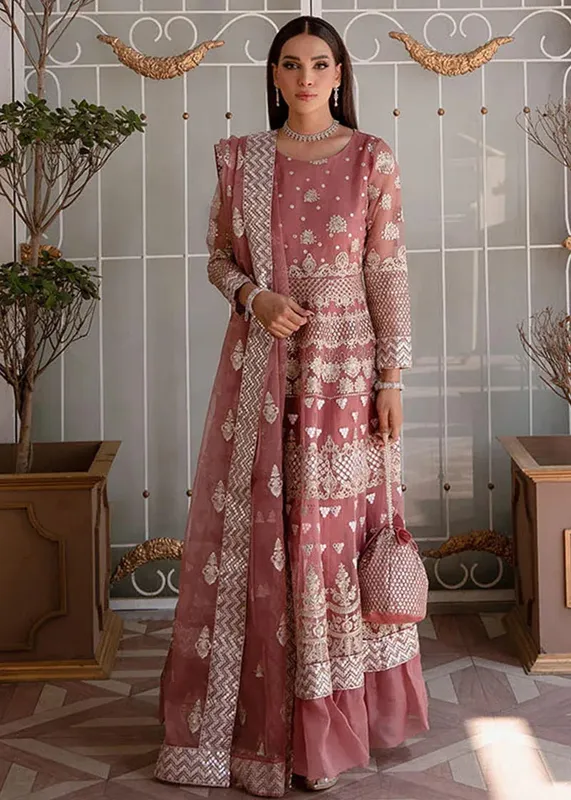 Daud Abbas Formals Collection Pink Organza – view 1 – Poshaq